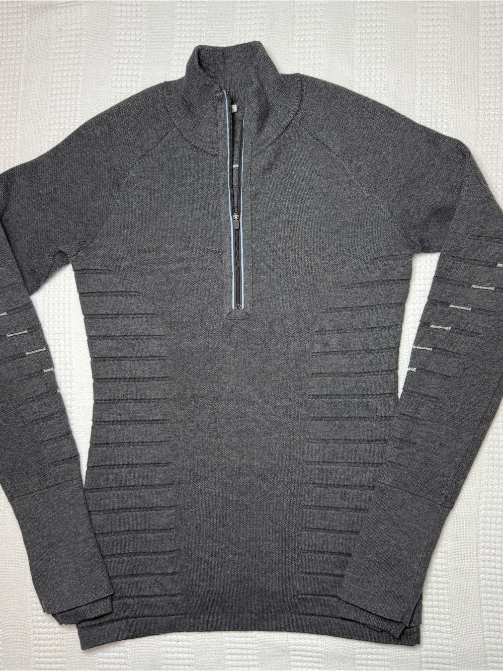 Lululemon Lightning Bold 1/2 Zip Heathered Graphite Grey Size 4